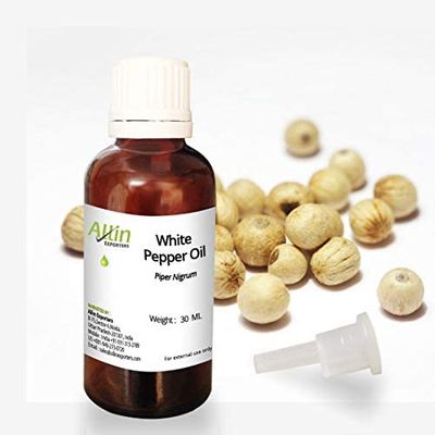 Allin Exporters White Pepper Oil Pure & Undiluted Therapeutic Grade for Aromatherapy Skin & Hair Care - 30 ML