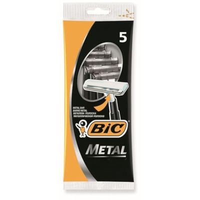 Bic Single Metal Shaver - Pack of 5