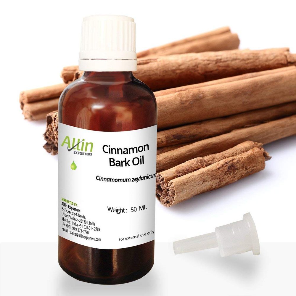 Allin Exporters Cinnamon Bark Oil 100% Natural, Pure & Therapeutic Grade for Skin, Acne, Face, Hair, Aromatherapy, Diffuser & Massage (50 ml)