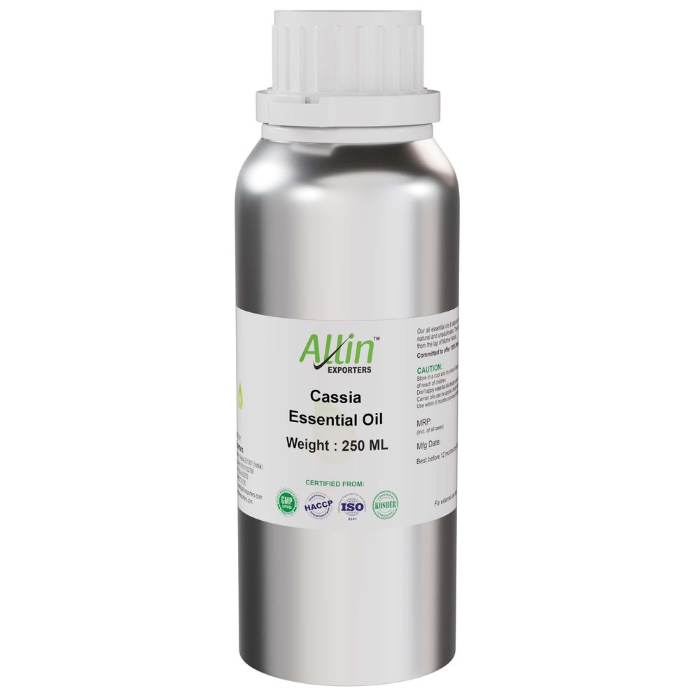Allin Exporters Cassia Essential Oil Pure, Natural & Undiluted Therapeutic Grade for Skincare & Hair Nourishment (250ml)