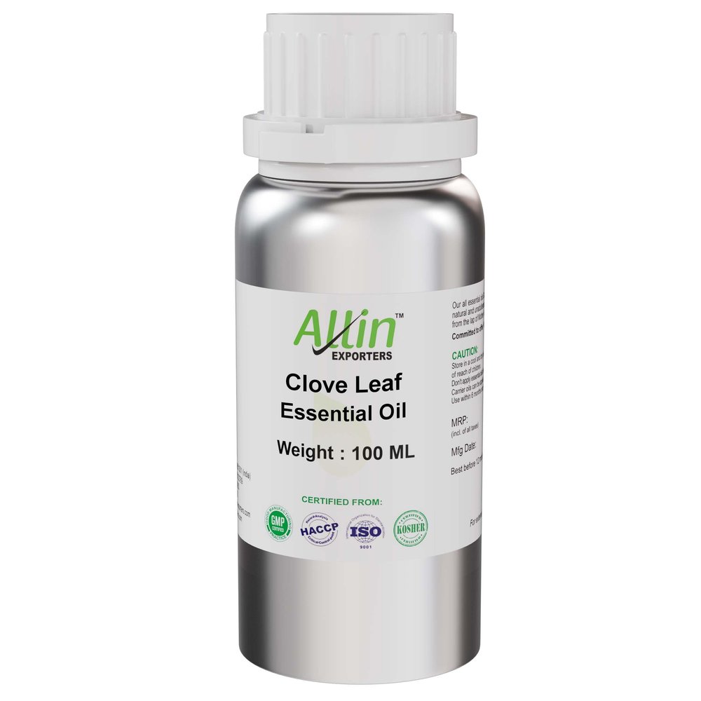 Allin Exporters Clove Leaf Essential Oil Pure, Natural & Undiluted Therapeutic Grade Ideal for Skincare (100ml)