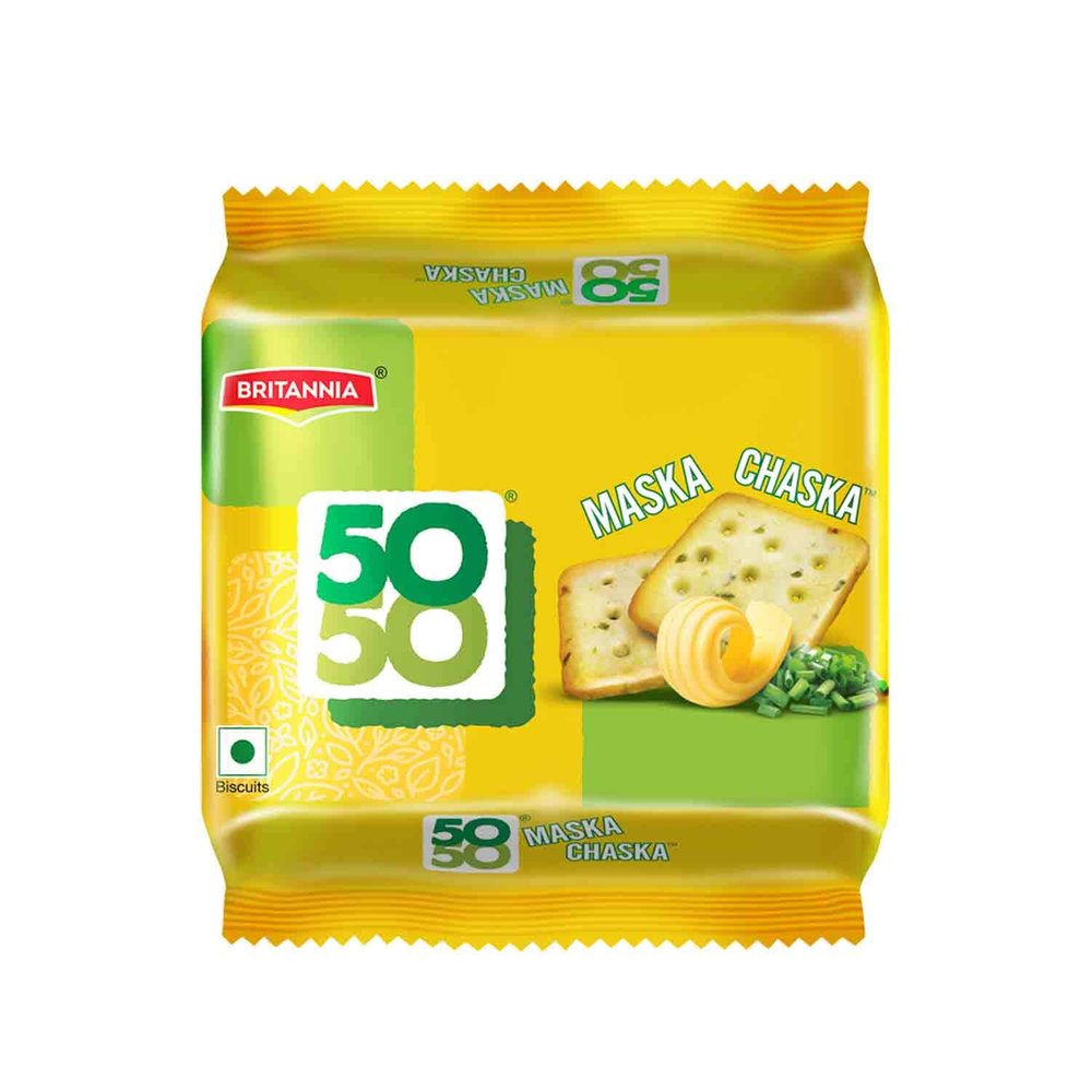 Britannia 50 - 50 Biscuits - Maska Chaska, 120g Pack