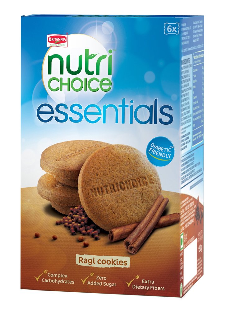 Britannia Nutri Choice Essential Cookies - Ragi, 150g Pack
