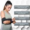 Wonder Care-Left Right Shoulder Immobilizer Arm Sling Elastic Brace for Clavicle Collar Bone Dislocation Subluxation Shoulder stabilizer Compression Brace After Rotator Cuff Surgery-Black Size-3 view 3