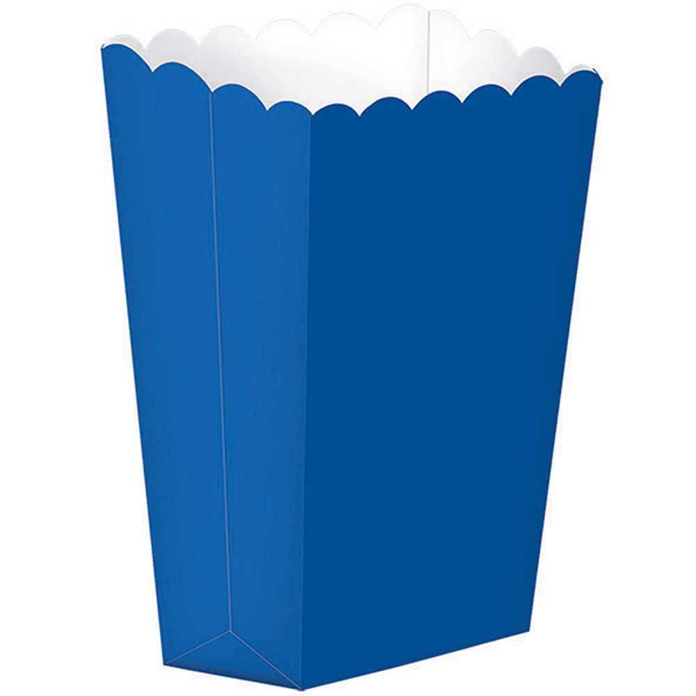 Amscan Fun Small Popcorn Box, 5-1/4 x 3-3/4"5-1/4 x 3-3/4", Blue