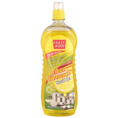 Crazy John  Dish Wash Liquid Gel Lemon - 1 Litre