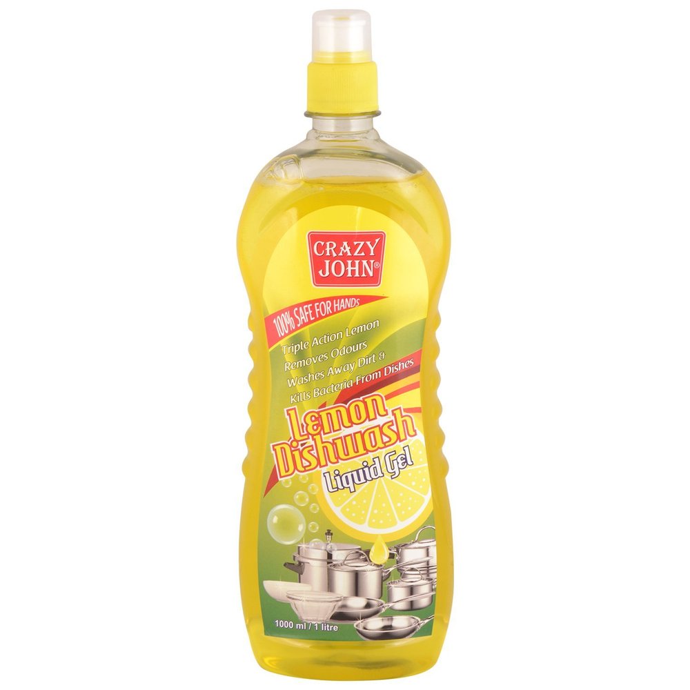 Crazy John Dish Wash Liquid Gel Lemon - 1 Litre