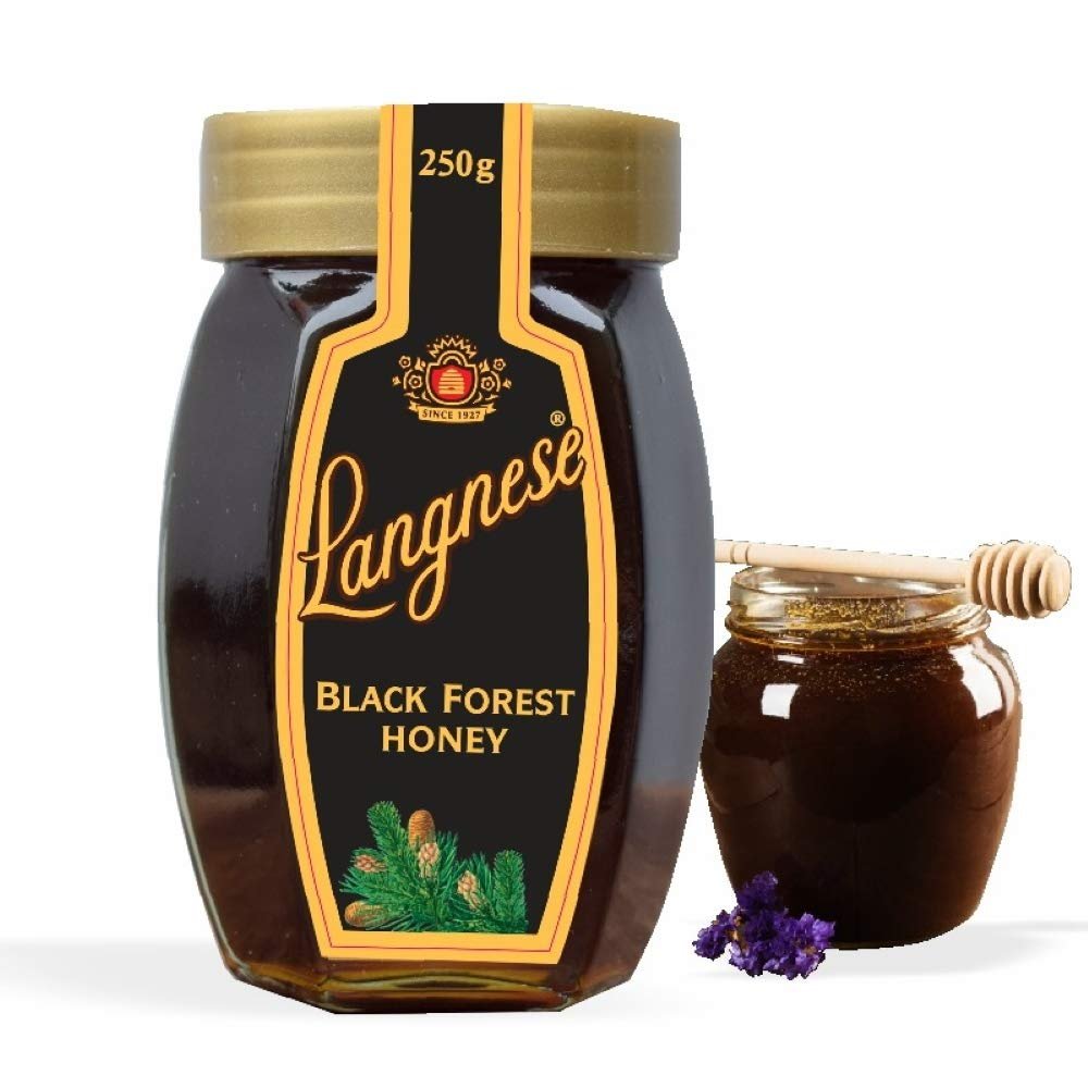 Langnese 100% Pure Black Forest Honey, 250 g, Raw Honey from Langnese Germany