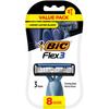 BIC Flex 3 Disposable Razor, Men, 8-Count view 1