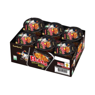 Samyang Ramen Korean Hot Chicken Ramen Cup Noodle Soup, 6 X 70 Grams