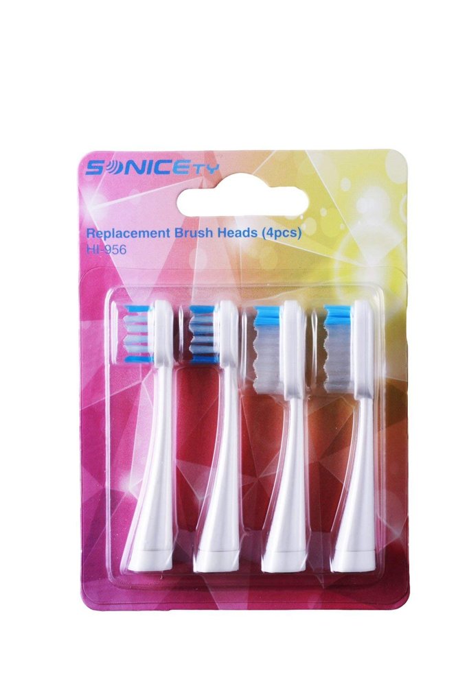 Sonicety Replacement Brush Heads for Sonicety HI-956, 4-Pack