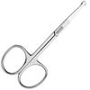3.5 , Mirrored : Precision 3.5" Rounded Nose Hair Trimmer Safety Scissors - Round Tip for Ear, Eyebrow, Beard & Mustache Trimming view 1