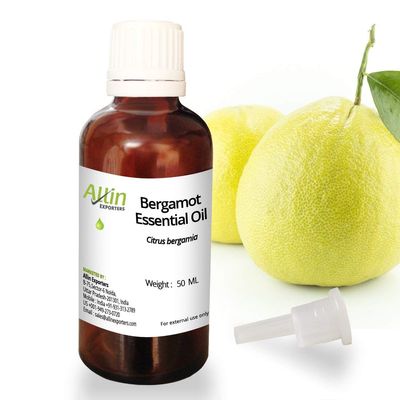 Allin Exporters Bergamot Essential Oil Undiluted & Pure Therapeutic Grade for Skincare Hair Nourishment & Aromatherapy Uplifts Mood (50ml)