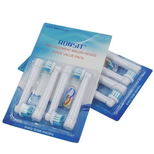 Ronsit 4 pcs Replacement Brush Heads Compatible with Oral-B Electric Toothbrush