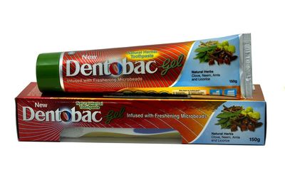 Dentobac Natural Herbal Toothpaste Gel 150g with Clove, Neem, Amla & Licorice Ayurvedic Toothpaste for Fresh Breath & Sensitive Teeth Care