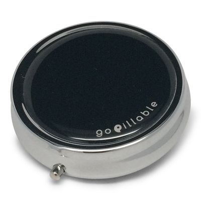 gopillable Black Pill Box for Pocket or Purse