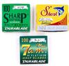 Straight Edge Barber Razor / Shavette Razor Blade Variety Pack - 300 Blades - 100 each of Shark, Sharp & Permasharp Half Blades view 1
