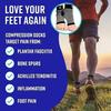 Black , Large : Bitly Plantar Fasciitis Socks (1 Pair) Premium Ankle Support foot Compression Socks (Large) view 2