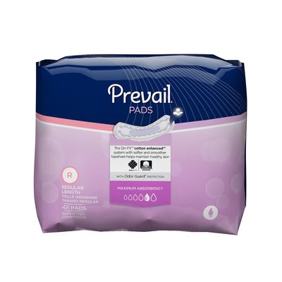 Kosmocare Prevail Bladder Control Pads 11" Maximum Absorbency For Women - 48 Counts