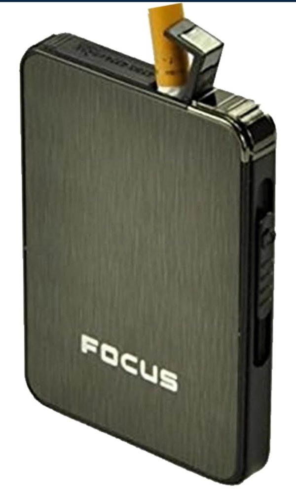 STAR MAGIC Automatic Cigarette Case With Refillable Lighter