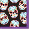 Creative Converting Day of the Dead Beverage Napkins, Black/Purple/Orange view 1