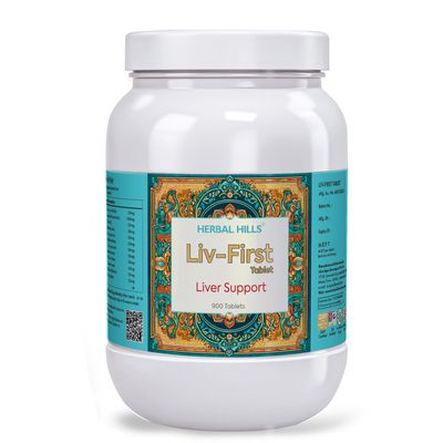 Herbal Hills LIV First Liver Support 900 Tablets (Pack of 1)