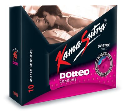 Kama Sutra Condoms - Dotted, 10 Pieces Pack