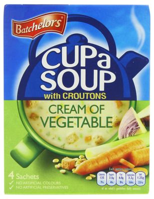 Batchelors Cup a Soup - Creamy Vegetables and Croutons, 122g Carton