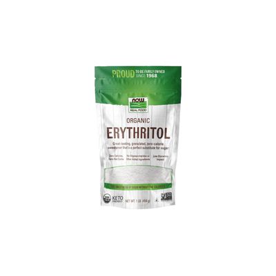 Now Foods Organic Erythritol Pure Sweetener - 454 g