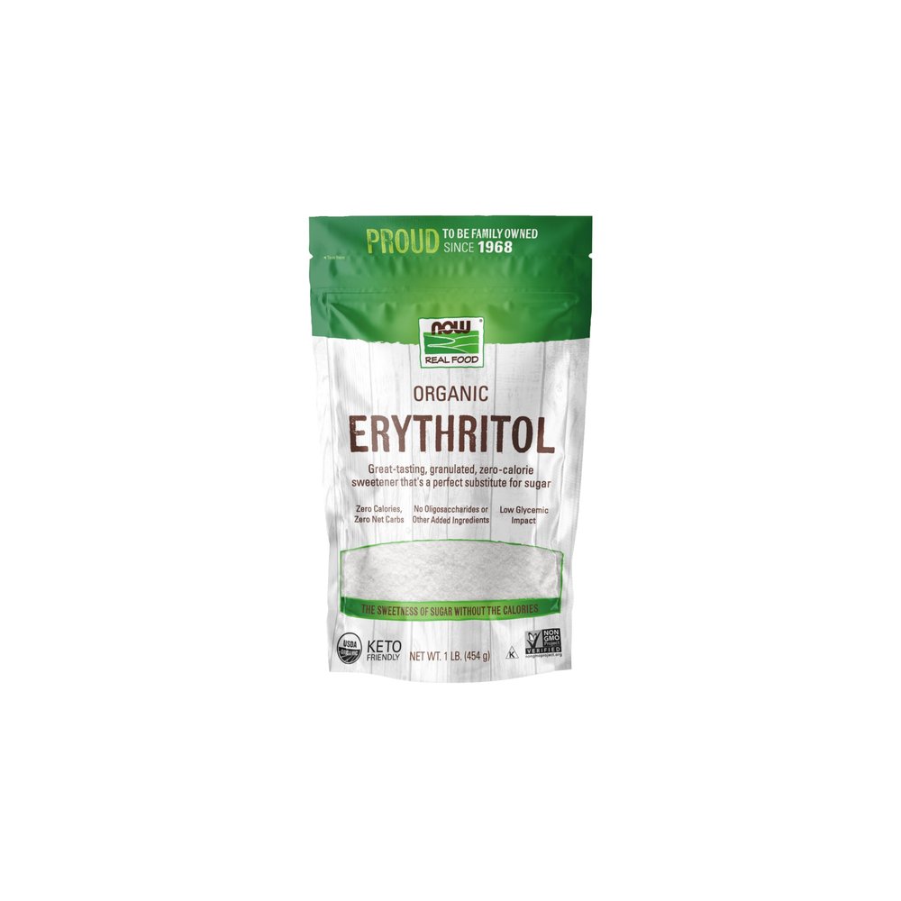 Now Foods Organic Erythritol Pure Sweetener - 454 g