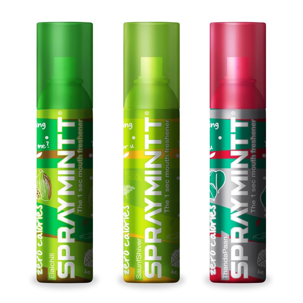 Spraymintt Combo | Elaichill Saunfshiver and Thandapan, Multi, 15 gram | Mukhwas | Breath Freshener|Oral Hygiene |