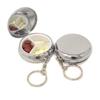 yueton Pack of 2 Pillbox Keychain,key Chain Pill Case Container, Portable Keyring Round Pill Box/storage Box view 1