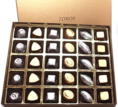 ZOROY Luxury Chocolate Deluxe Pack of 30 Milk & Dark Truffle Assorted Chocolates Gift Box For Corporate Celebration Festive Family Diwali Birthday Anniversary Online Gifts Combo
