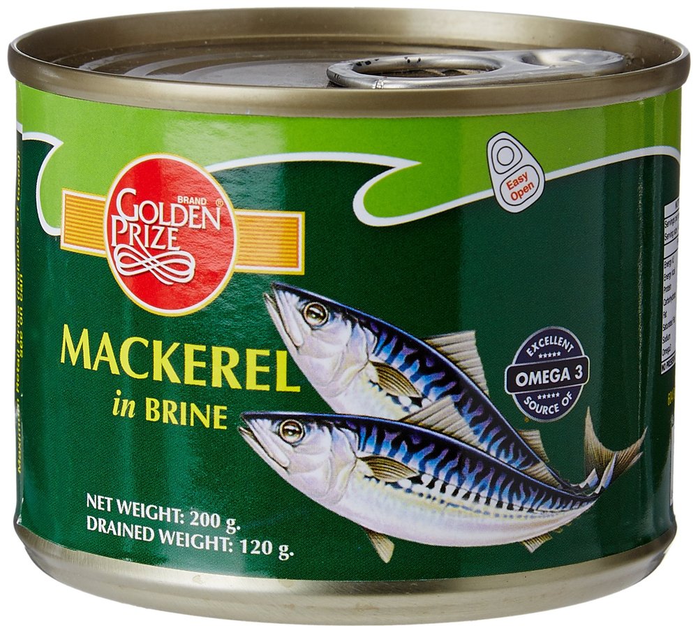 Golden Prize Mackerel in Brine, 200g (Pack of 1)
