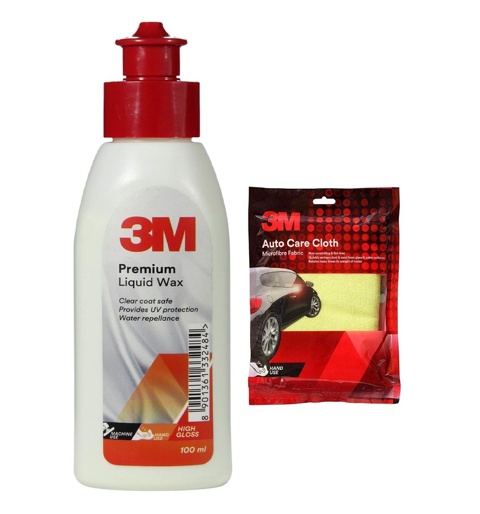 3M Premium Liquid Wax 100ml & AS Cloth