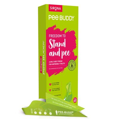 PEE BUDDY 40 Funnels Disposable Female Urination Device for Women | Portable, Leak-Proof Stand and Pee Funnels for Women, Girls| Public Toilets, Travel, Camping, Hiking and Outdoor Activities