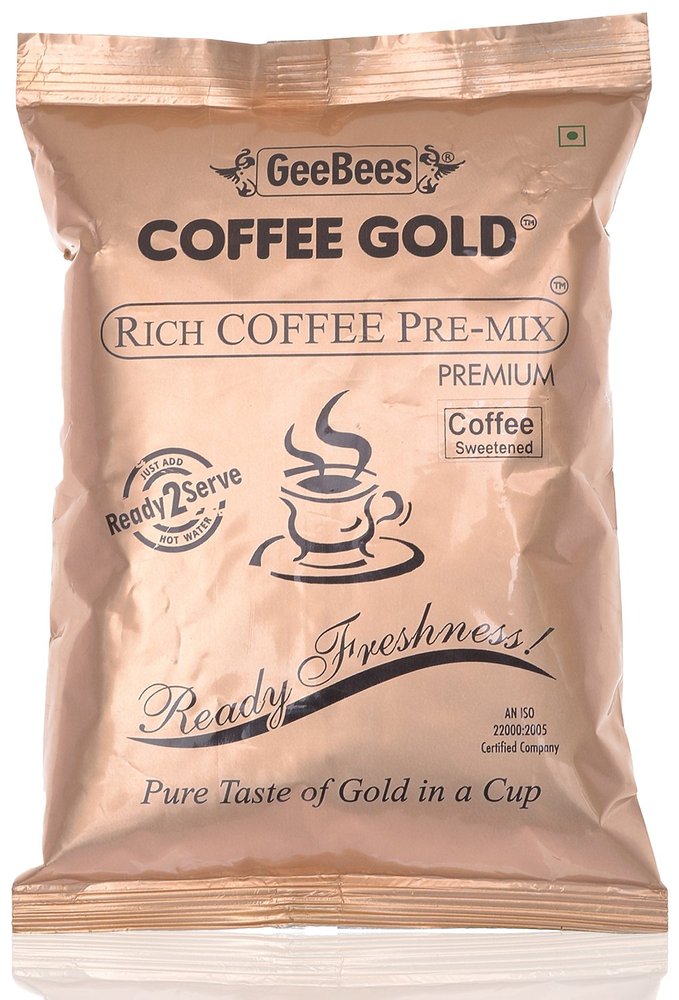 GeeBees Coffee Gold Instant Premix Coffee Sweetened, 500 g