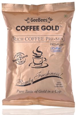 GeeBees Coffee Gold Instant Premix Coffee Low Sugar, 500 g