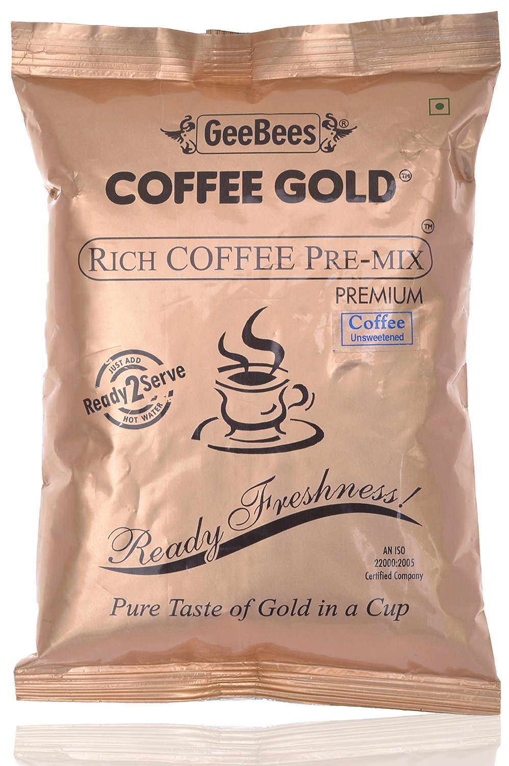 GeeBees Coffee Gold Instant Premix Coffee Low Sugar, 500 g