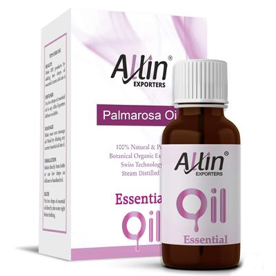 Allin Exporters Palmarosa Essential Oil Natural Undiluted Therapeutic Grade Aromatherapy for Hair Growth & Skin Care (30 ML)