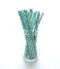 Frozen Snowflake Straws (25 Pack) - Christmas Straws, Teal Green Blue Paper Straws, Winter Snow Flakes Party Supplies view 3
