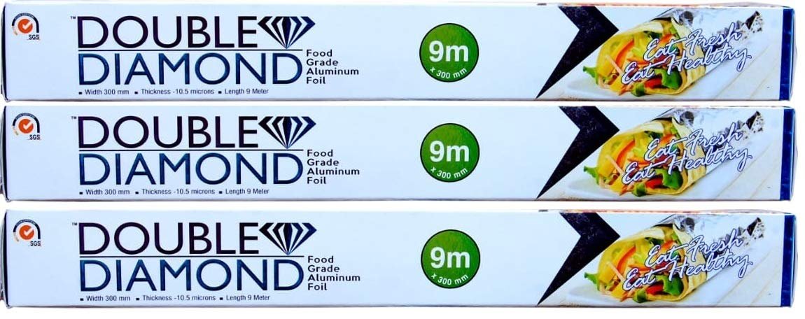 Amit Marketing 50% Aluminium Foil, Silver Colour foil roll Pack of 3 Pic