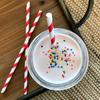 Outside the Box Papers Superhero Theme Chevron and Striped Paper Straws 7.75 Inches 100 Pack Red, Blue, Black, Yellow, White view 2