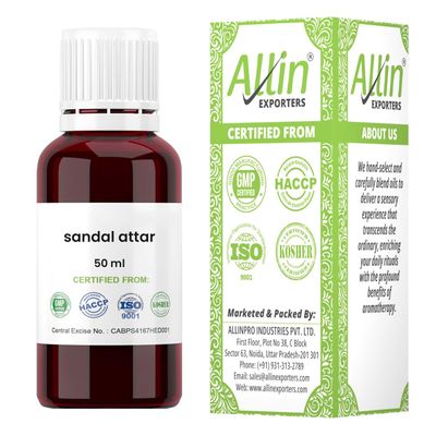 Allin Exporters Sandal - 100% Pure, Natural & Undiluted - 50 ML