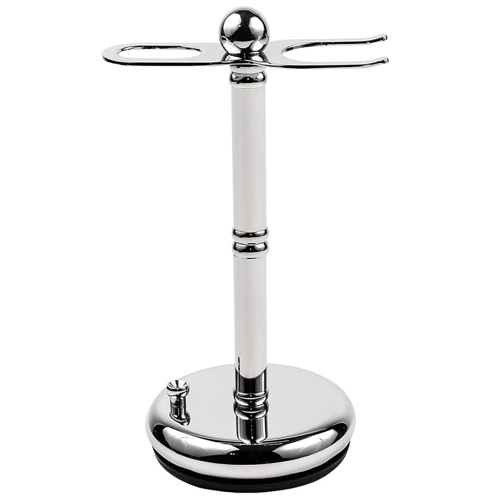 Deluxe Chrome STRAIGHT Razor and Shave Brush Stand *** JUST INTRODUCED FOR 2016 FROM PARKER SAFETY RAZOR