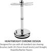 Deluxe Chrome STRAIGHT Razor and Shave Brush Stand *** JUST INTRODUCED FOR 2016 FROM PARKER SAFETY RAZOR view 2