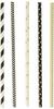 Charmed Black And Gold New Year, Hollywood Party Straw Stripe, Star, Chevron Straw Mix 125 Pk view 1