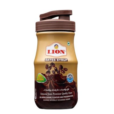 Lion Dates Liquid Syrup 1 Kg-100% Pure Dates Syrup-No Added Sugar And Preservatives-Syrup For Milk, Cookies, Cakes, Muffins, Toppings-Natural Sweetener-Syrup For Kids