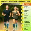 BLITZU Leg Performance Calf Sleeve Compression Socks for Pain Relief [One Pair, Black, Large/X-Large] view 2