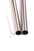 2 Stainless Steel Straws Big Straw Extra Wide 1/2" x 9.5" Long Thick FAT - CocoStraw Brand view 2